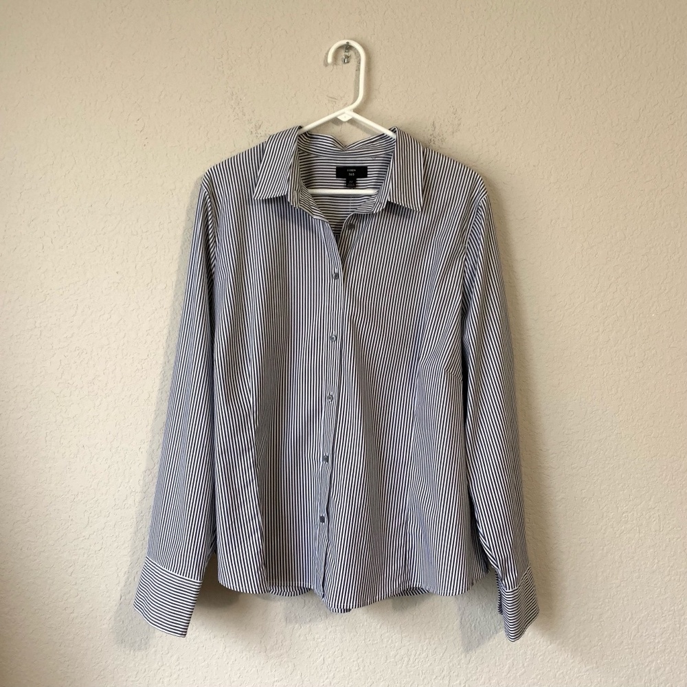 J. CREW 365 Stretch Striped Button-Down Shirt